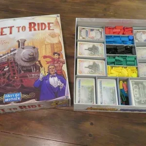 Ticket To Ride Insert Organizer (With 1910 & UK Expansions)