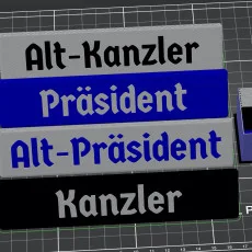 3D model only Secret Hitler Plaques