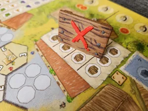 Market blocker sign for La Granja Board Game