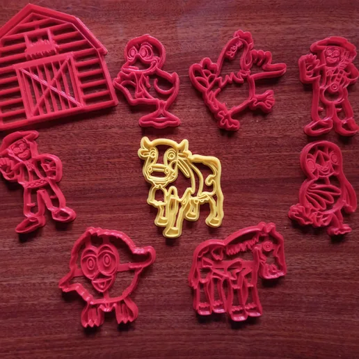 CORTANTES PARA GALLETITAS DE LA GRANJA DE ZENON