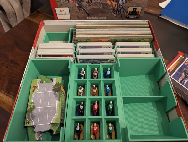 Flamme Rouge Board Game Organizer with Peloton