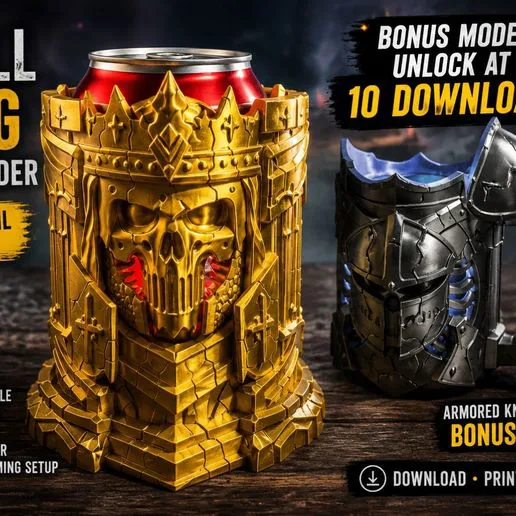 Skull King Can Holder for 330ml Soda Cans ⚔️🥤