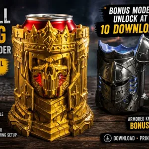 Skull King Can Holder for 330ml Soda Cans ⚔️🥤