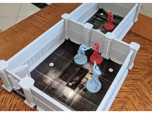 TIL+ Wood Panel Walls and Opening Door for Resident Evil 2 Boardgame