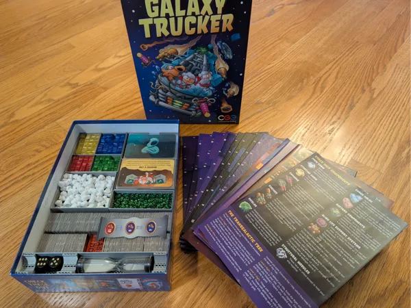Galaxy Trucker Organizer - 2 Expansions - Sleeved