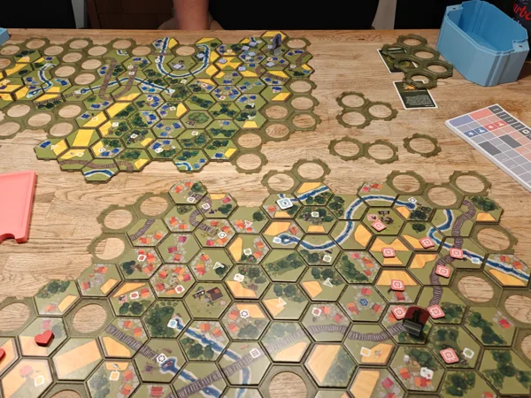 DorfRomantik - Game tiles and storage box