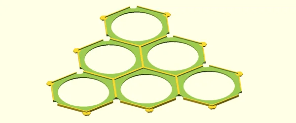 Dorfromantik pieces tray (holder for 60x52 hexagons)