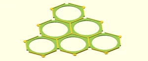 Dorfromantik pieces tray (holder for 60x52 hexagons)