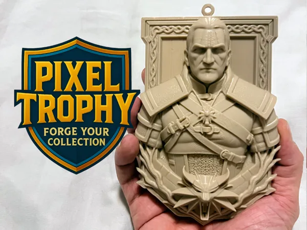 Pixel Trophy – Geralt of Rivia (The Witcher 3)