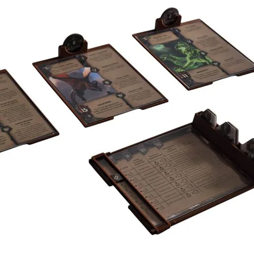 The Witcher Old World Board Game Monster Card Holders Set (3D Printable STL Files)