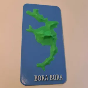 Topographic map Bora Bora