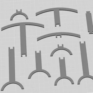Battle line adjustable Deepstrike measuring stick 3 inch , 6 inch, 9 inch for 32mm and 40mm bases and a universal pointy end