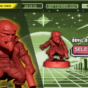 hellboy chibi-style, marvel united style