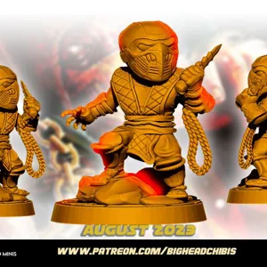 scorpio mortal kombat chibi chibi marvel united super dungeon style