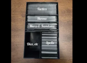Sleeved Card, ship, and token holder for Heroes of Land, Air, and Sea