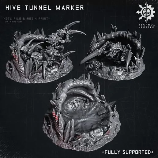 Hive Tunnel & Burrow Marker - Subterranean / Kill Team