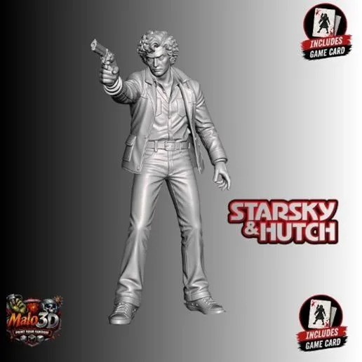Street Detective Survivor Miniature + Game Card – 32mm STL – Zombicide Compatible