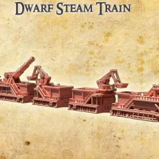 Dwarf Steam Train - Tabletop Terrain - 28 MM