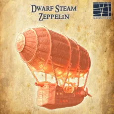 Dwarf Steam Zeppelin - Tabletop Terrain - 28 MM