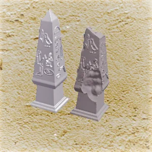 Miniature Egyptian Obelisks New and Decaying