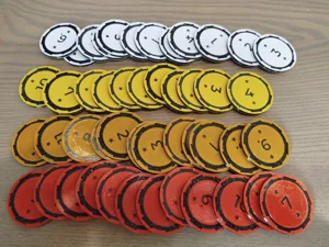 The Gang board game set of 12 chips for 12 players
