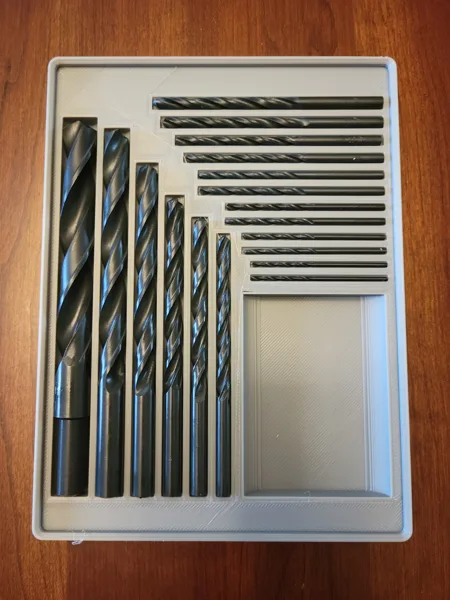 Gridfinity Imperial Drill Bit Holder