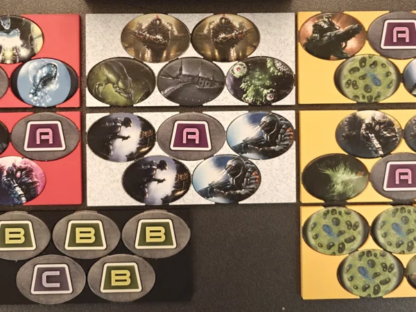 Space Alert Internal Threats Organiser + Card Divs