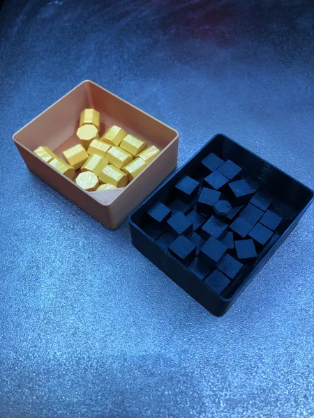 Furnace board game resource trays