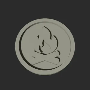 Bonfire Disc – 3D Printable Game Token