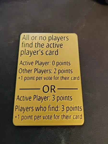 Card Sized Dixit Rules And Scoreboard