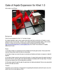 Gate of Aqebi Expansion for Khet 1.0