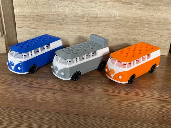 VW Bus Bulli T1 Pen Tool Holder with USB & SD Card/VW Bus Bulli Stifte-Werkzeug USB & SD Card Halter