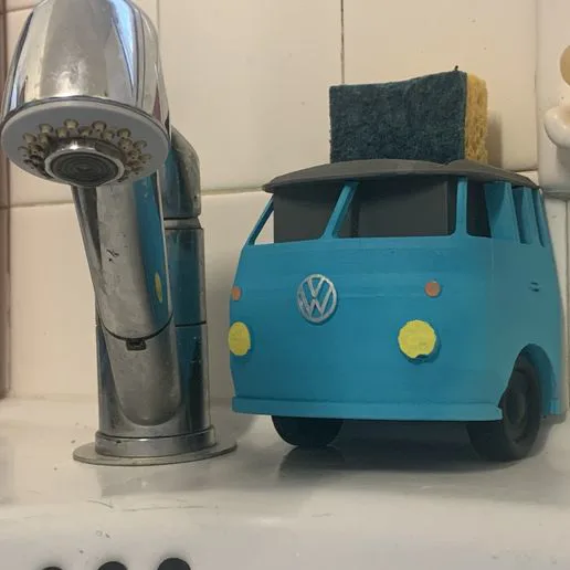 VW bus sponge holder