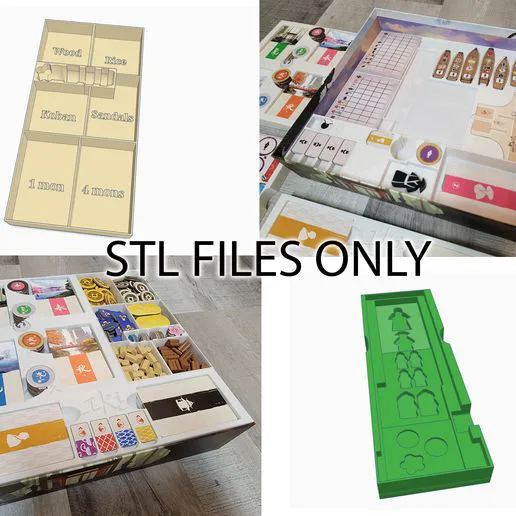 Iki (2021) & Akebono expansion board game Insert / box organizer with individual player trays