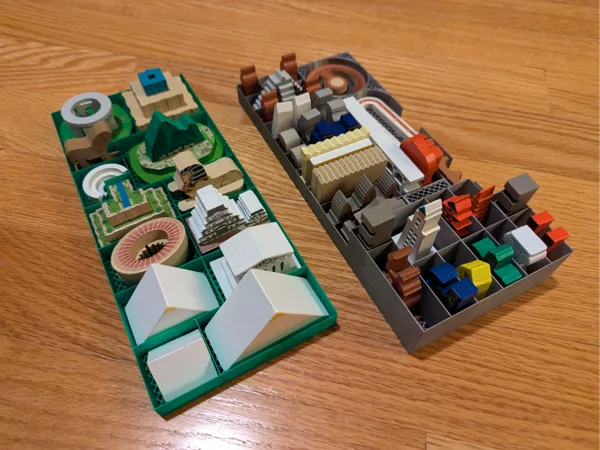 World Wonders Game w. Mundo Expansion Organizer