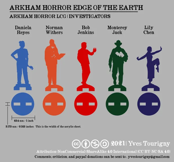 Arkham Horror LCG Investigator Standees (Edge of the Earth)