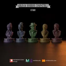 Investigator Busts Pack 08 - Arkham Horror compatible