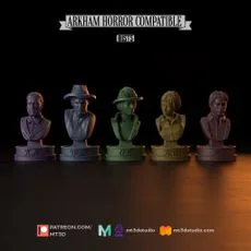 Investigator Busts Pack 10 - Arkham Horror compatible