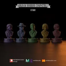 Investigator Busts Pack 01 - Arkham Horror compatible