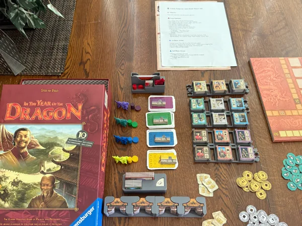 In the Year of the Dragon Board Game Insert