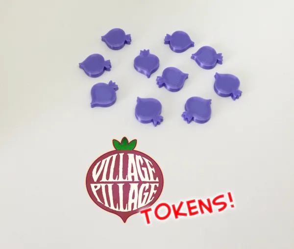 Village Pillage: Upgrade Turnip Tokens (Boardgame)