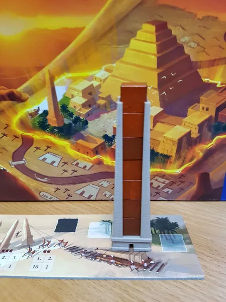 Imhotep Board game Temple and Obelisk