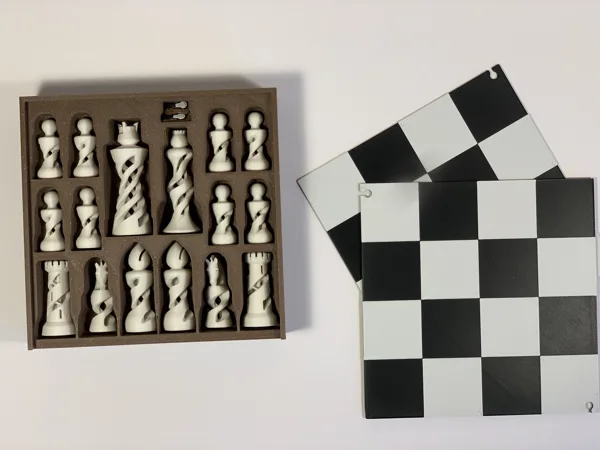 Chess boxes with integrated chessboard