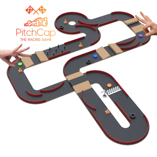 Pitchcap Bottle Cap Racing Kit: Family-Friendly DIY Board Game Inspired by Pitchcar