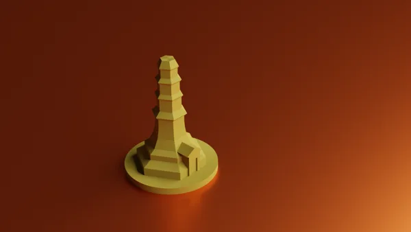 Avatar themed CATAN tokens: Air Nomad Settlement