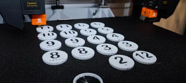 Catan tokens, numbers and numbers+letters