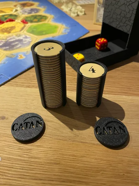 Catan Numbers Token Tube