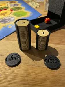 Catan Numbers Token Tube