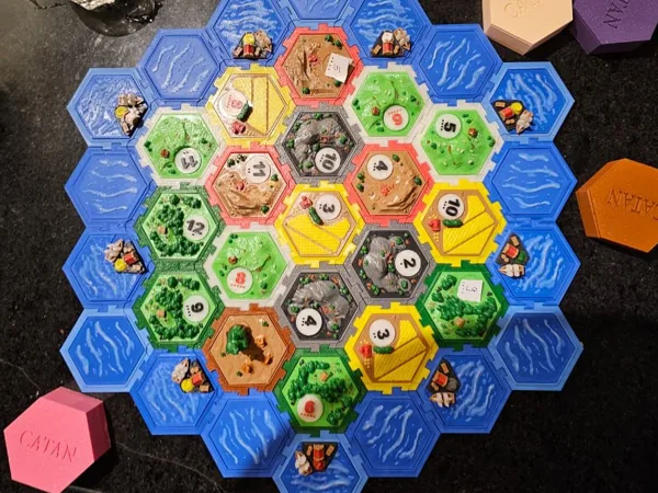 Catan Interlocking Tiles (No Magnets Needed)