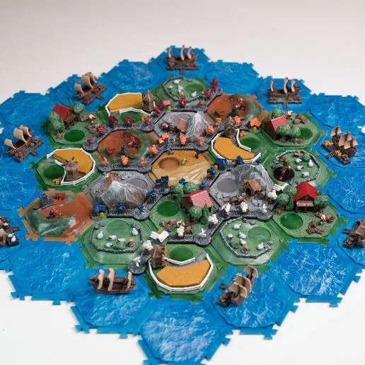 Catan compatible hex tiles! FDM and RESIN models (74 files together including lychee files for resin)